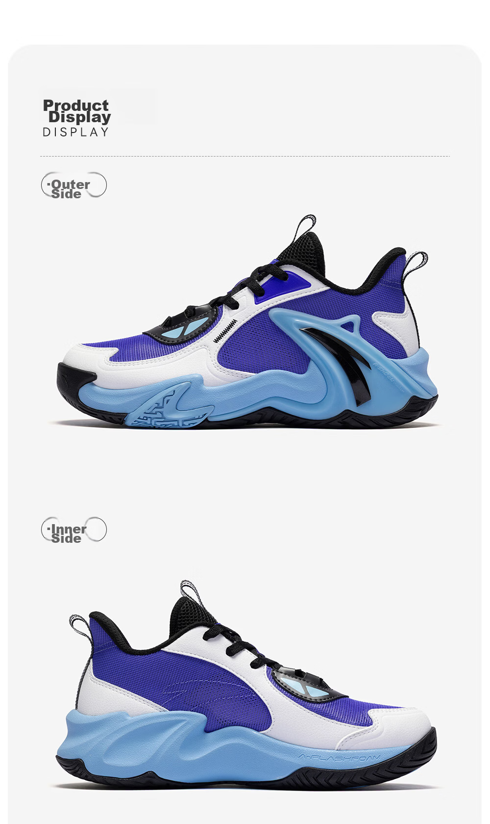 Anta Kids Boys Sports Shoes 2026 Summer Breathable Mesh Durable Basketball Shoes A12621112 18